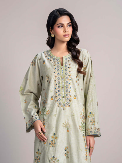 2 Piece Yarn Dyed Suit- Embroidered (Pret)