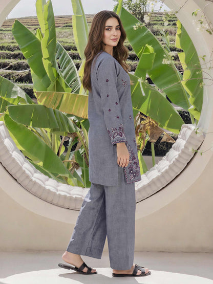 2 Piece Yarn Dyed Suit- Embroidered (Pret)