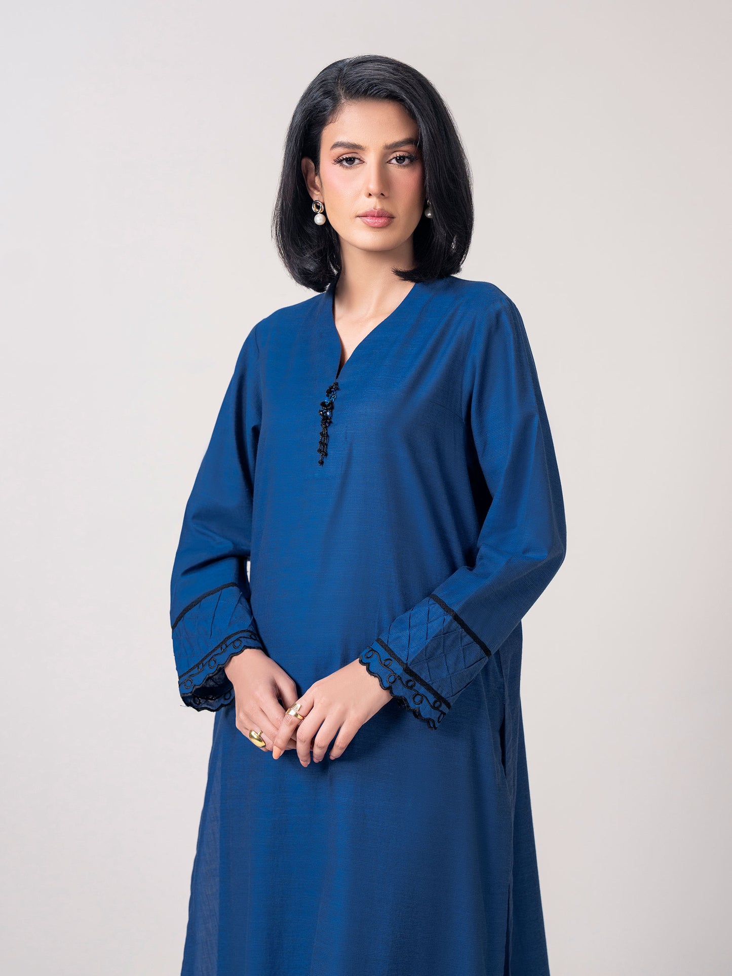 2-Piece Yarn Dyed Suit- Embroidered (Pret)