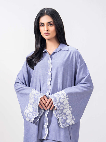 Yarn Dyed Co-ord Set- Embroidered