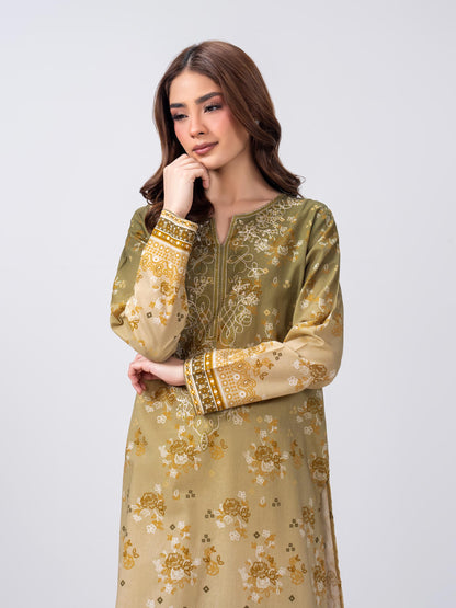 2 Piece Khaddar Suit- Embroidered (Pret)