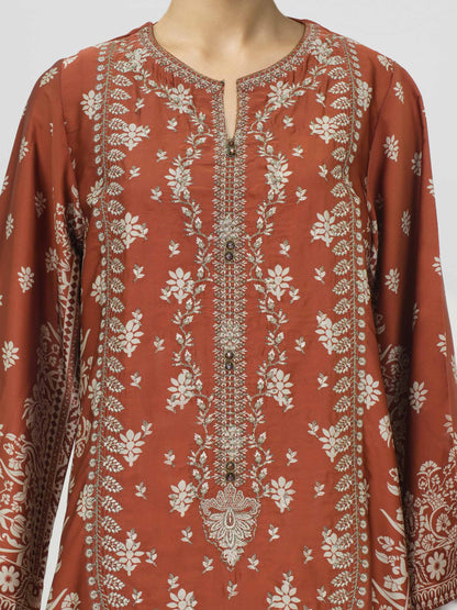 Silk Shirt- Embroidered (Pret)