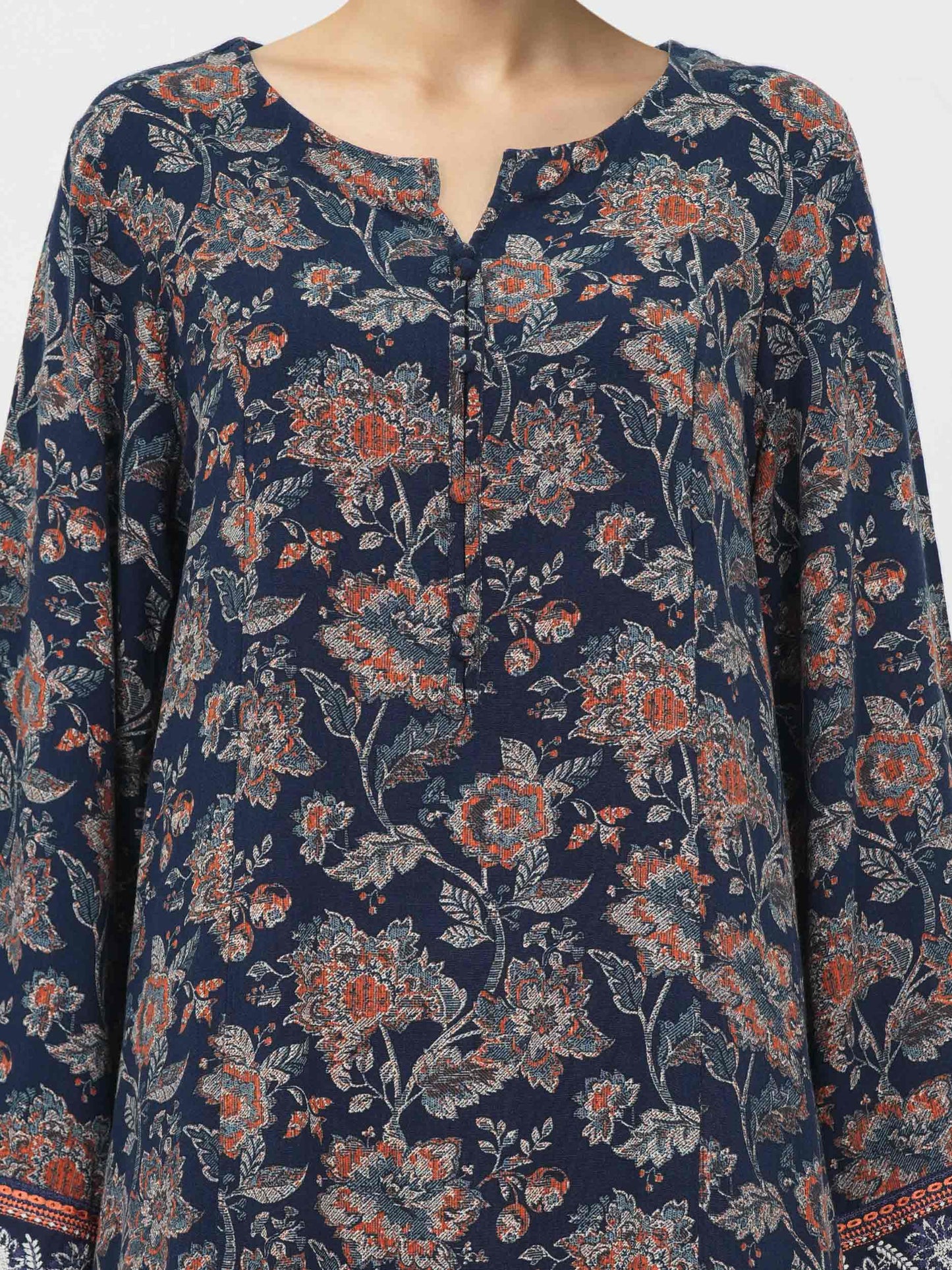 2 Piece Viscose Suit- Embroidered (Pret)