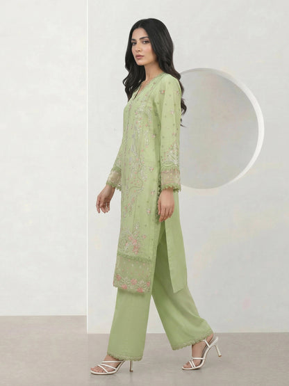 2 Piece Dobby Suit- Embroidered (Pret)