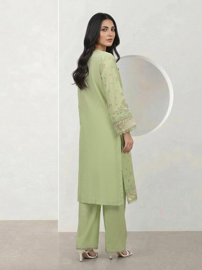 2 Piece Dobby Suit- Embroidered (Pret)