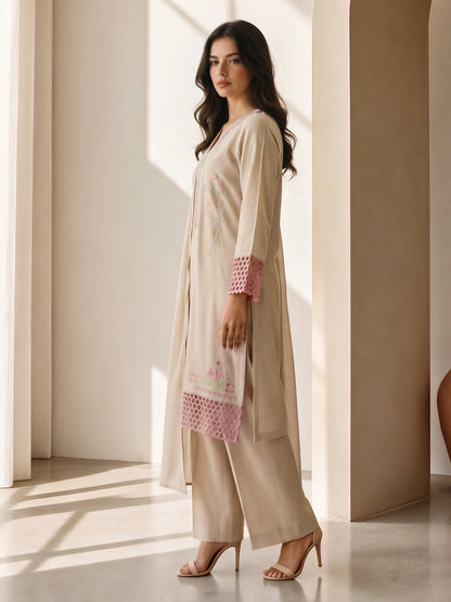 3 Piece Yarn Dyed Suit- Embroidered (Pret)