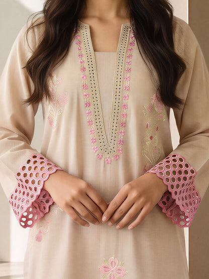 3 Piece Yarn Dyed Suit- Embroidered (Pret)