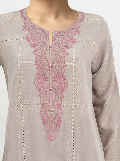 3-Piece Yarn Dyed Suit-Embroidered (Pret)