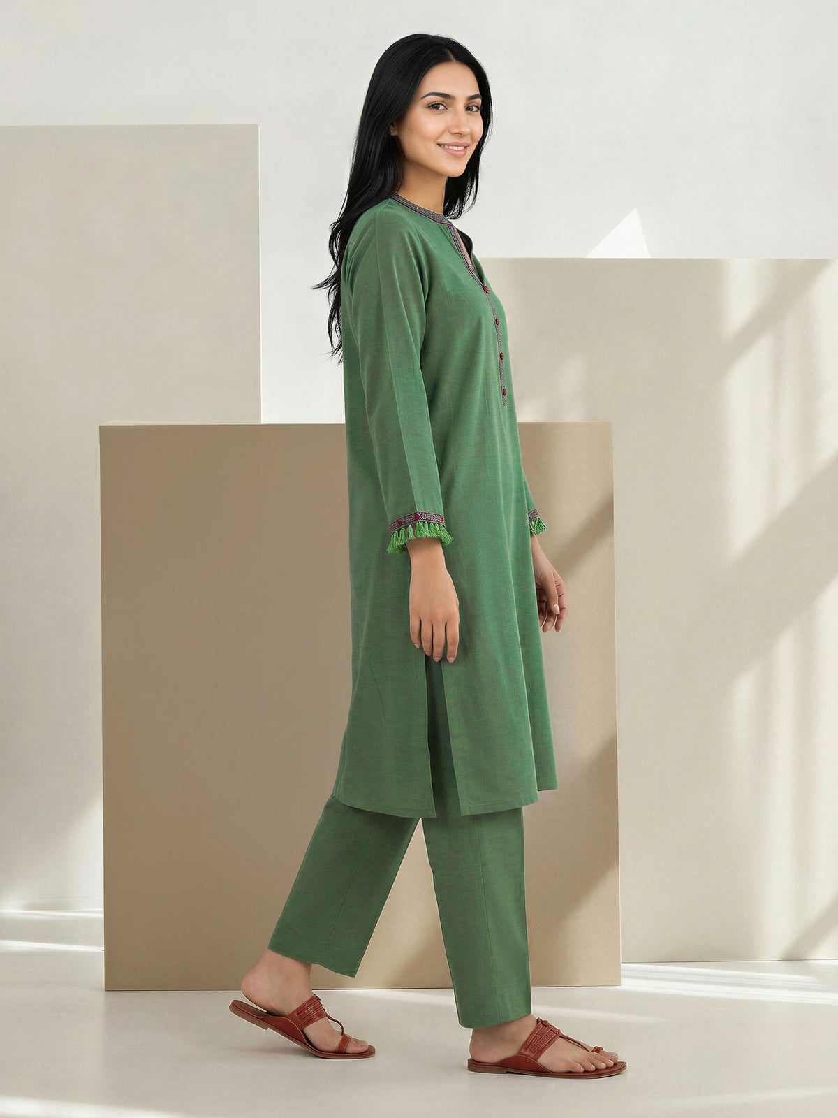 2 Piece Yarn Dyed Suit (Pret)