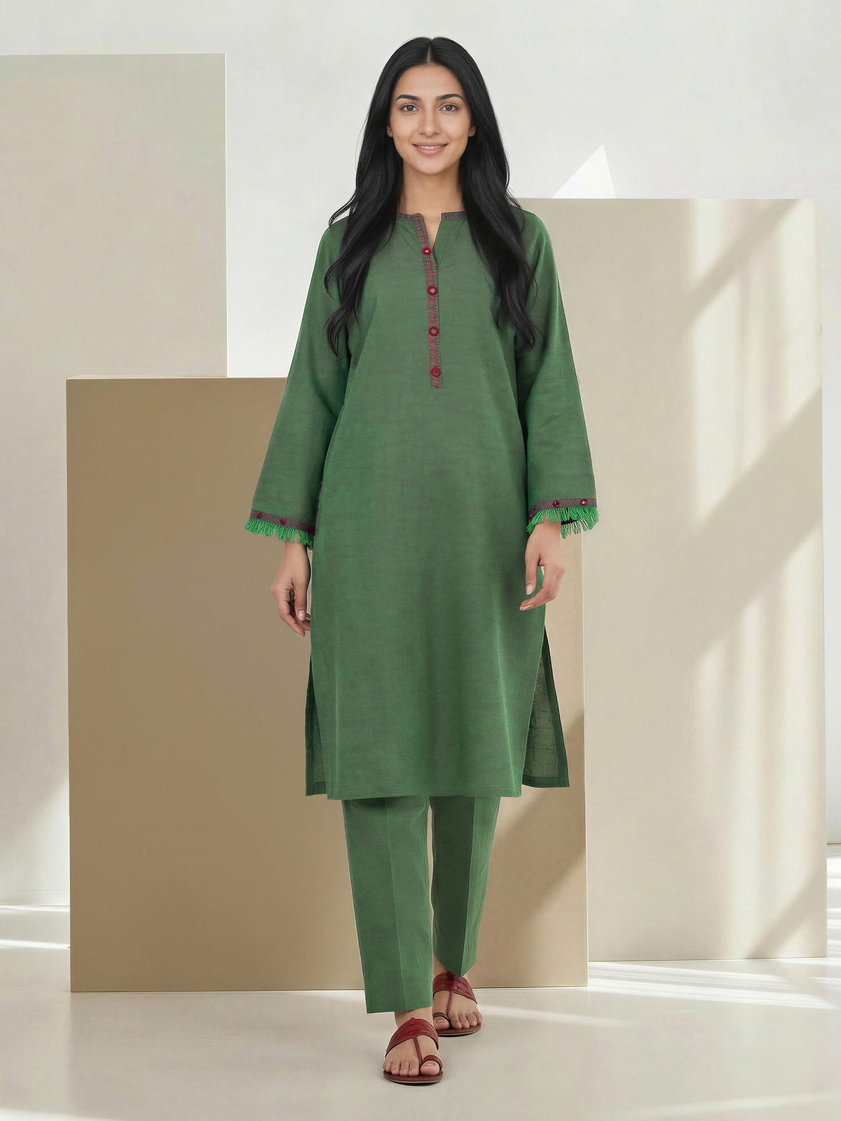 2 Piece Yarn Dyed Suit (Pret)