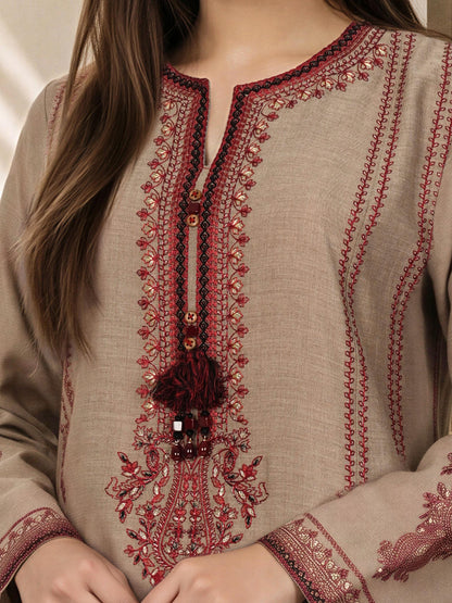 3 Piece Yarn Dyed Suit- Embroidered (Pret)