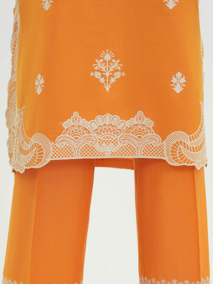 2 Piece  Lawn Slub Suit- Embroidered (Pret)