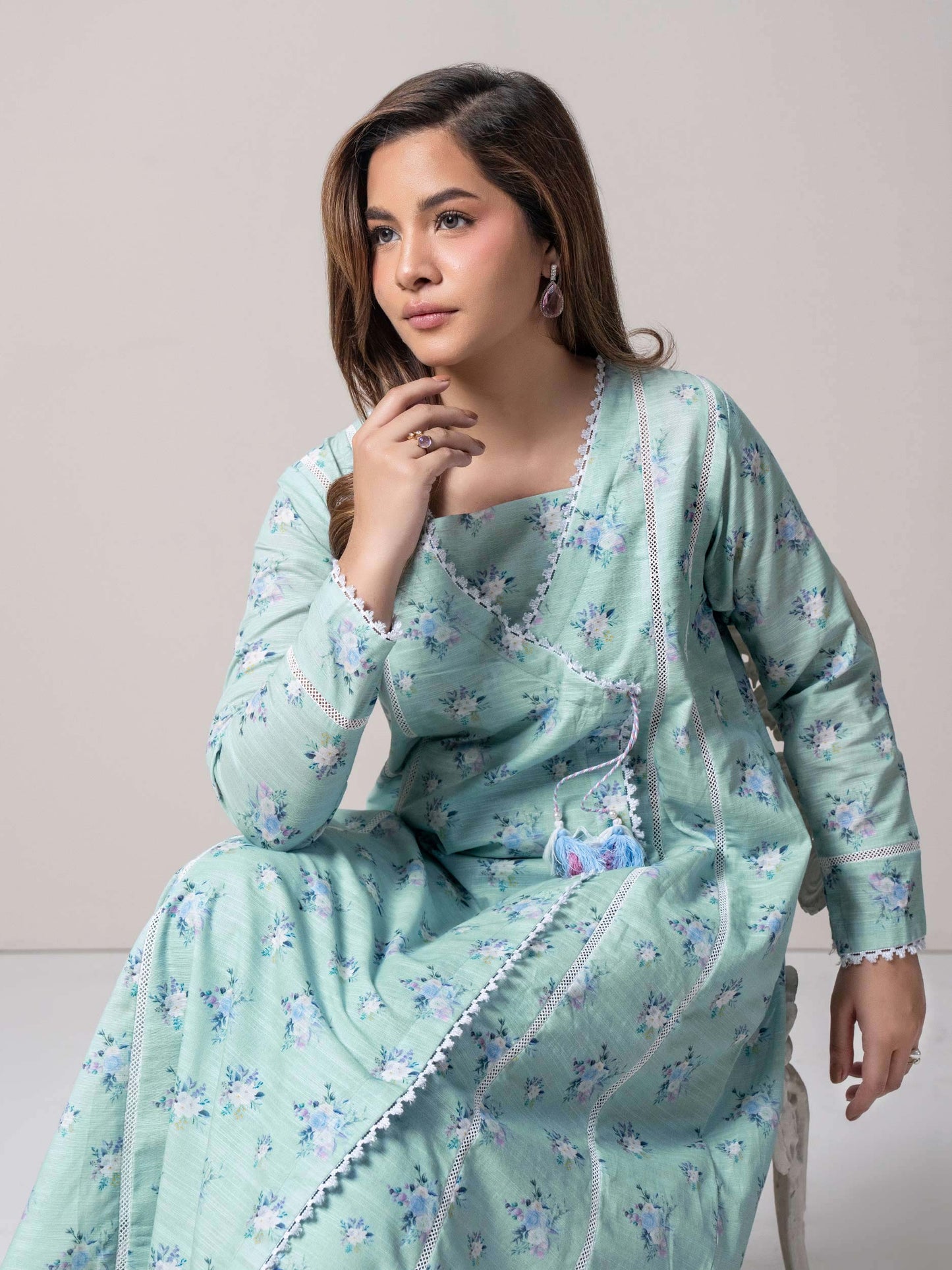 2 Piece Slub Khaddar Shirt (Pret)