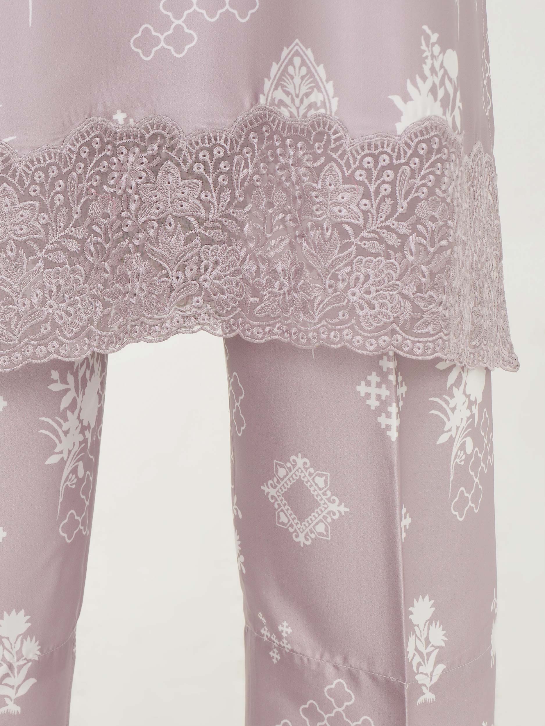 3 Piece Silk Suit- Embroidered (Pret)