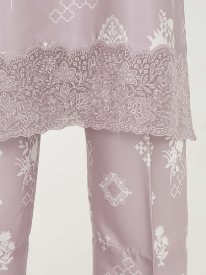 3 Piece Silk Suit- Embroidered (Pret)