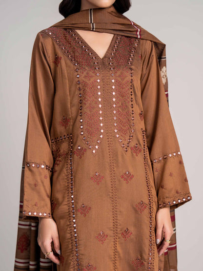 3 Piece Yarn Dyed Suit- Embroidered (Pret)
