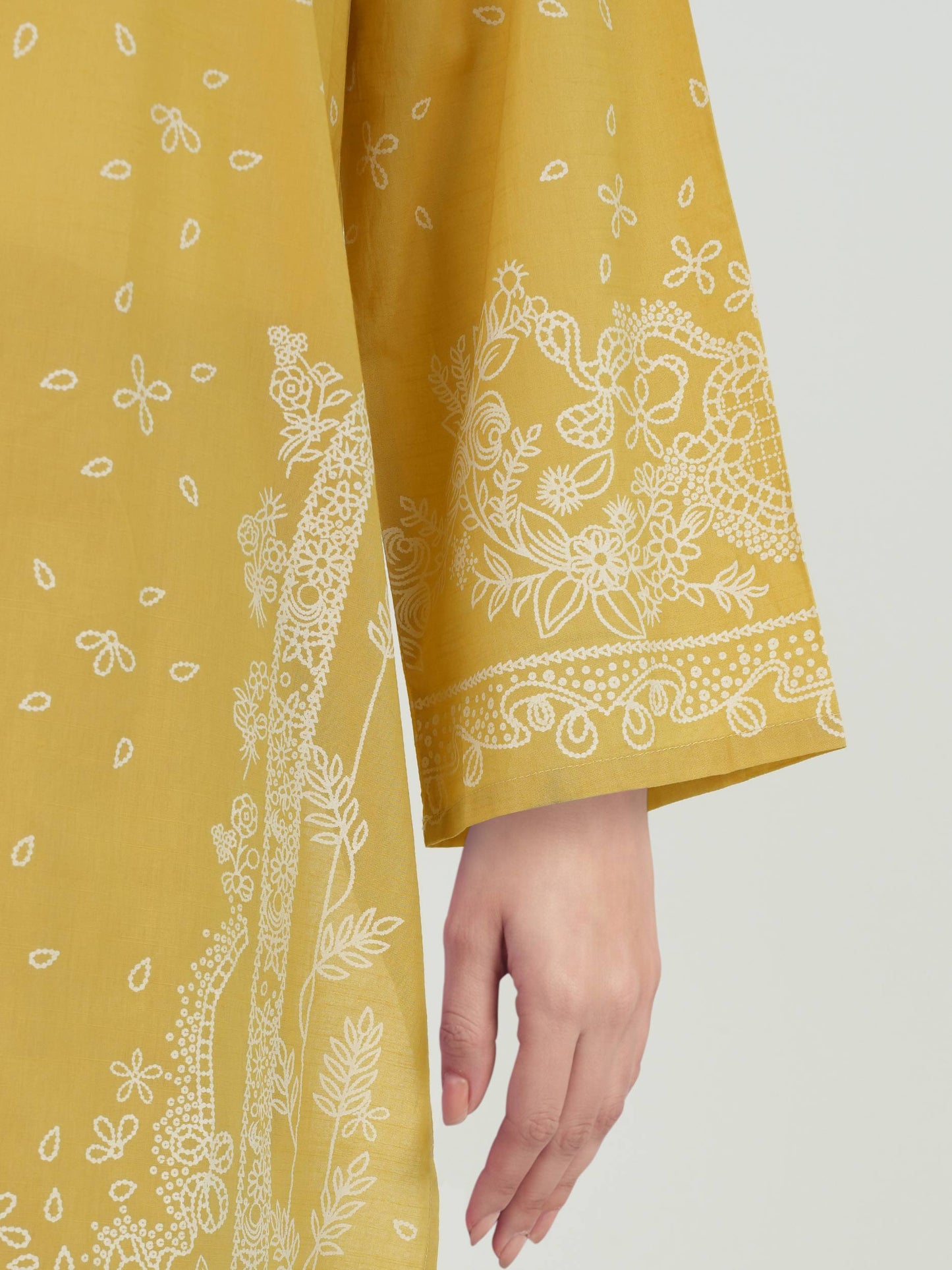 3 Piece Lawn Slub Suit- (Pret)