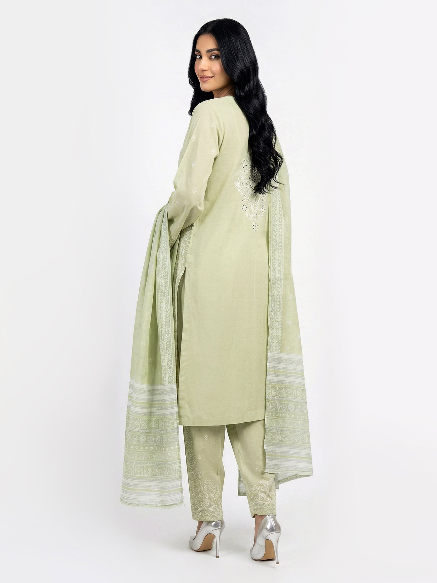 3 Piece Yarn Dyed Suit- Embroidered (Pret)
