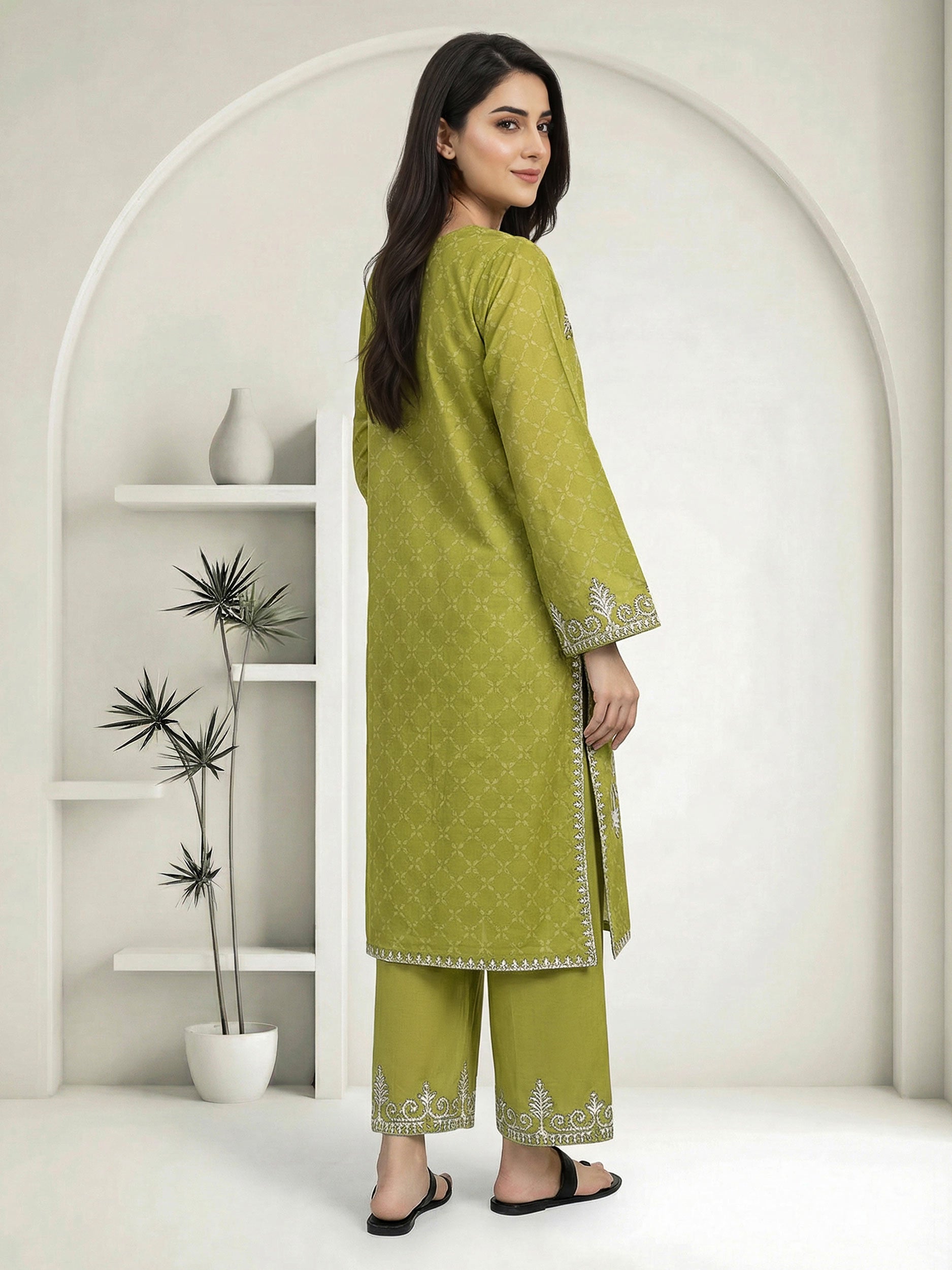 2 Piece Lawn Suit- Embroidered (Pret)