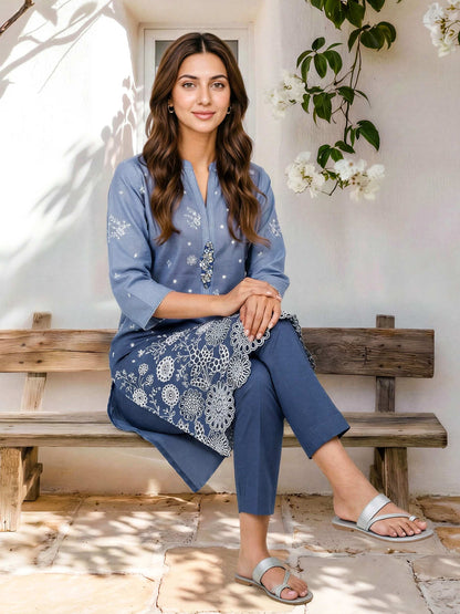 2 Piece Lawn Suit- Embroidered (Pret)