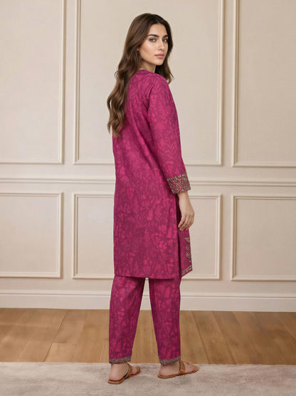 2 Piece Cambric Suit- Embroidered (Pret)