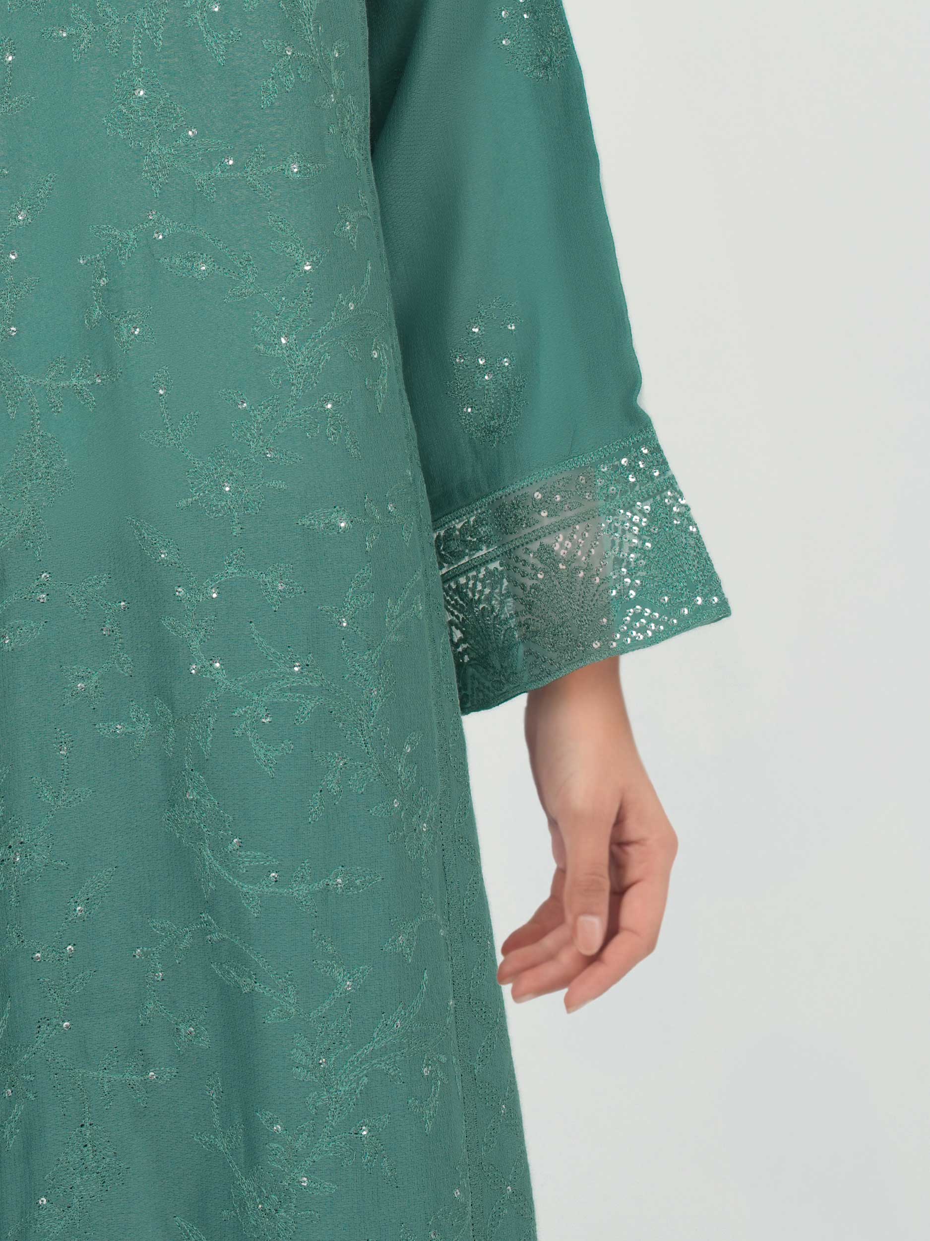 3 Piece Dobby Suit- Embroidered (Pret)