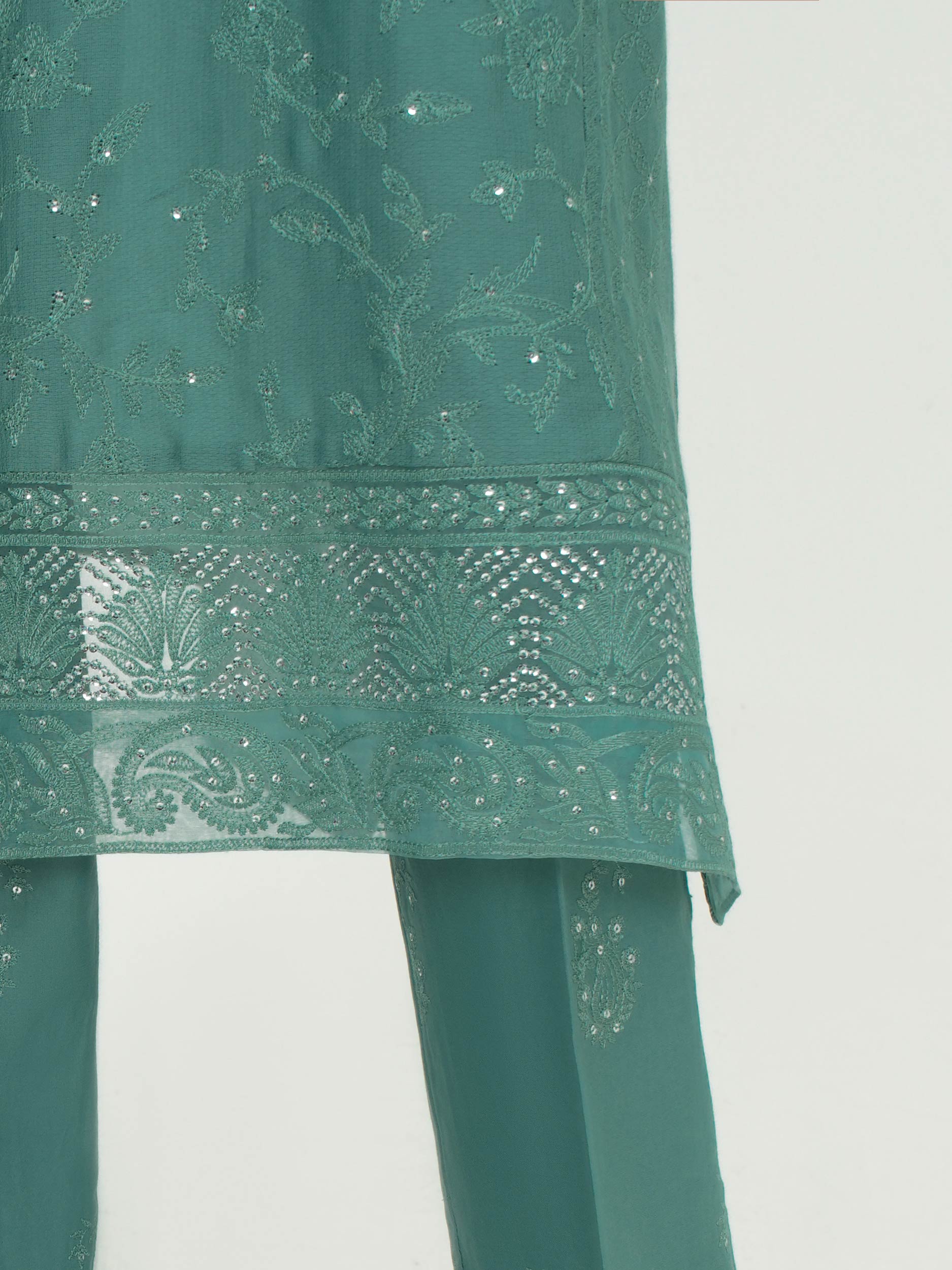 3 Piece Dobby Suit- Embroidered (Pret)