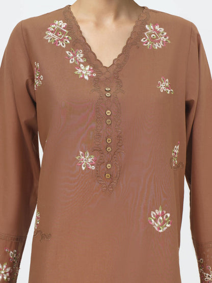 2 Piece Cambric Suit- Embroidered (Pret)