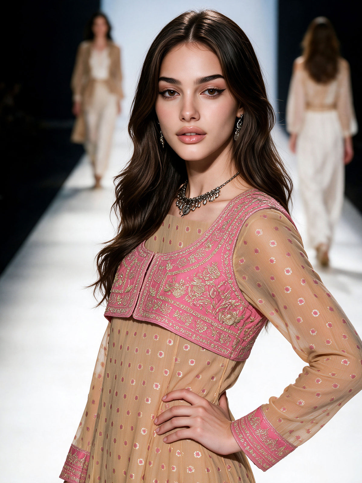 2 Piece Jacquard Yarn Dyed Suit- Embroidered (Pret)