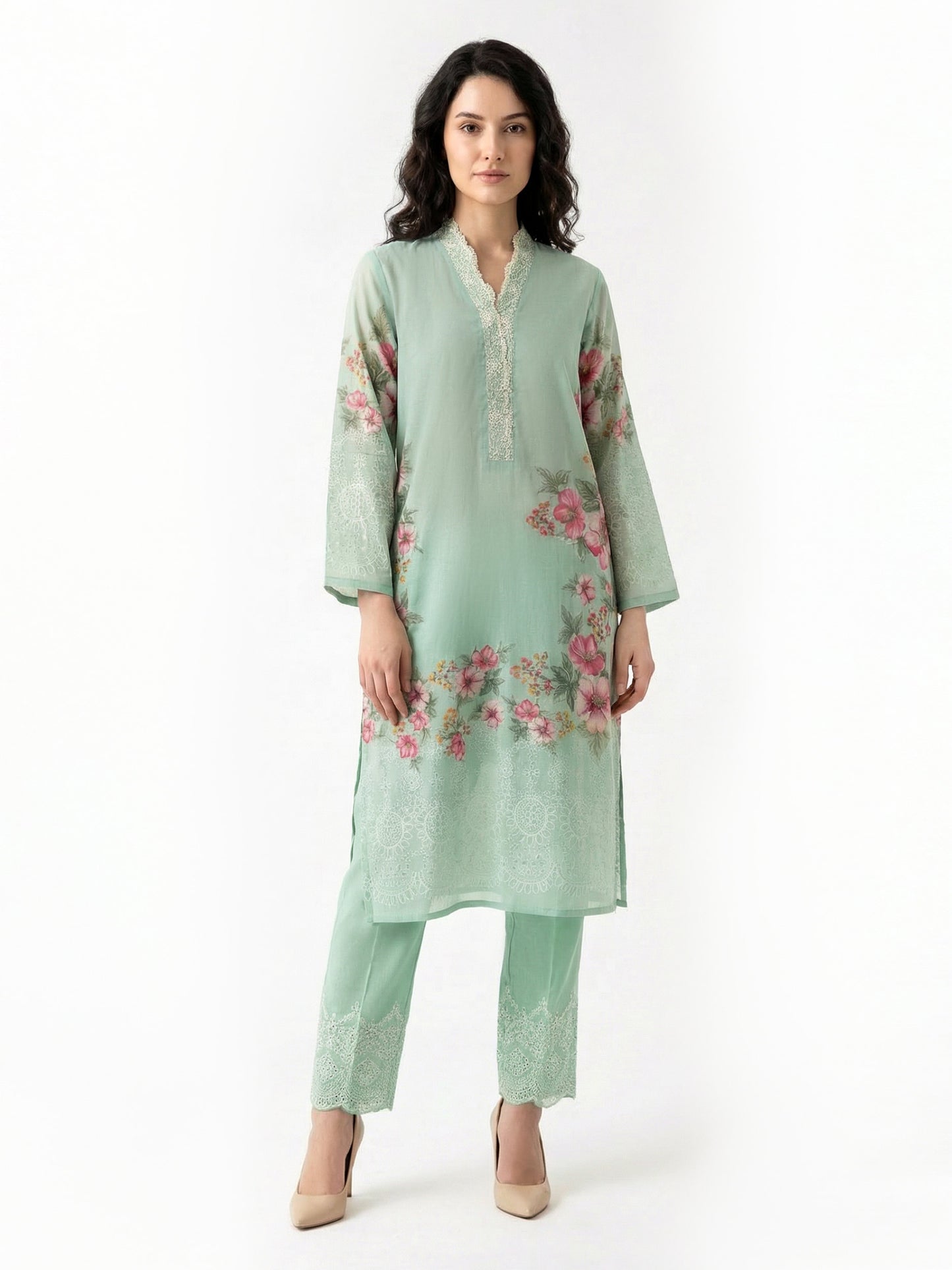 2 Piece Lawn Suit- Embroidered (Pret)