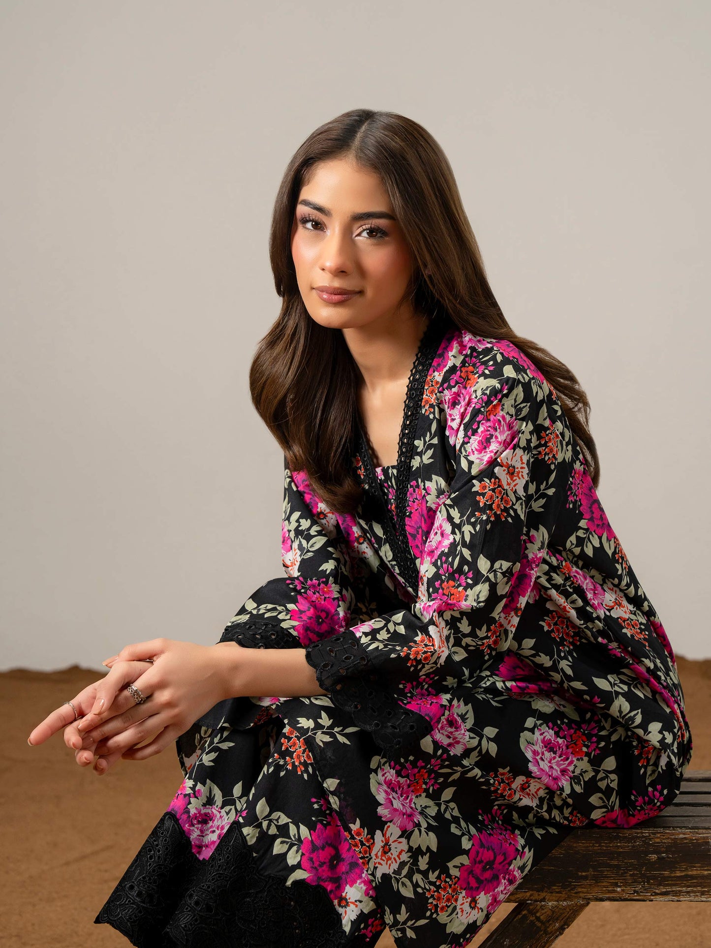 2 Piece Cambric Suit-Printed (Pret)