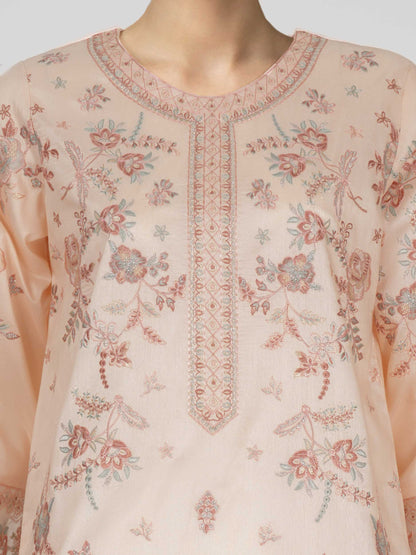 2 Piece Cotton Net Suit- Embroidered (Pret)