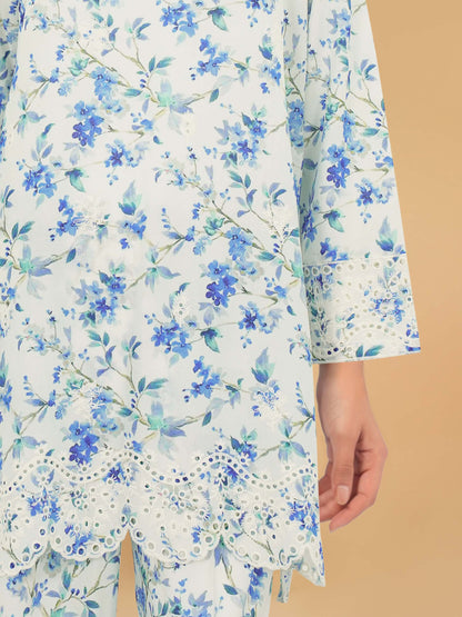 2 Piece Viscose Lawn- Embroidered (Pret)