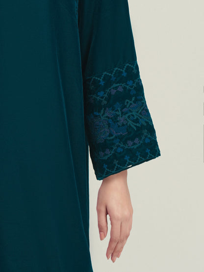 2 Piece Velvet Suit- Embroidered (Pret)