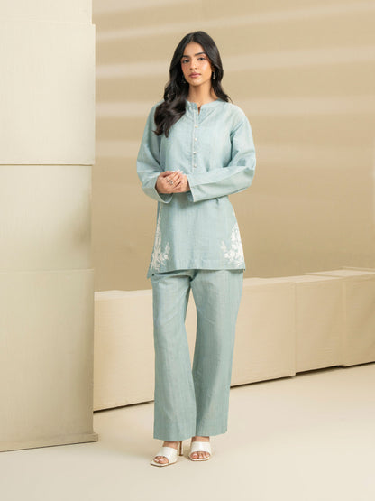 Yarn Dyed Co-ord Set-Embroidered