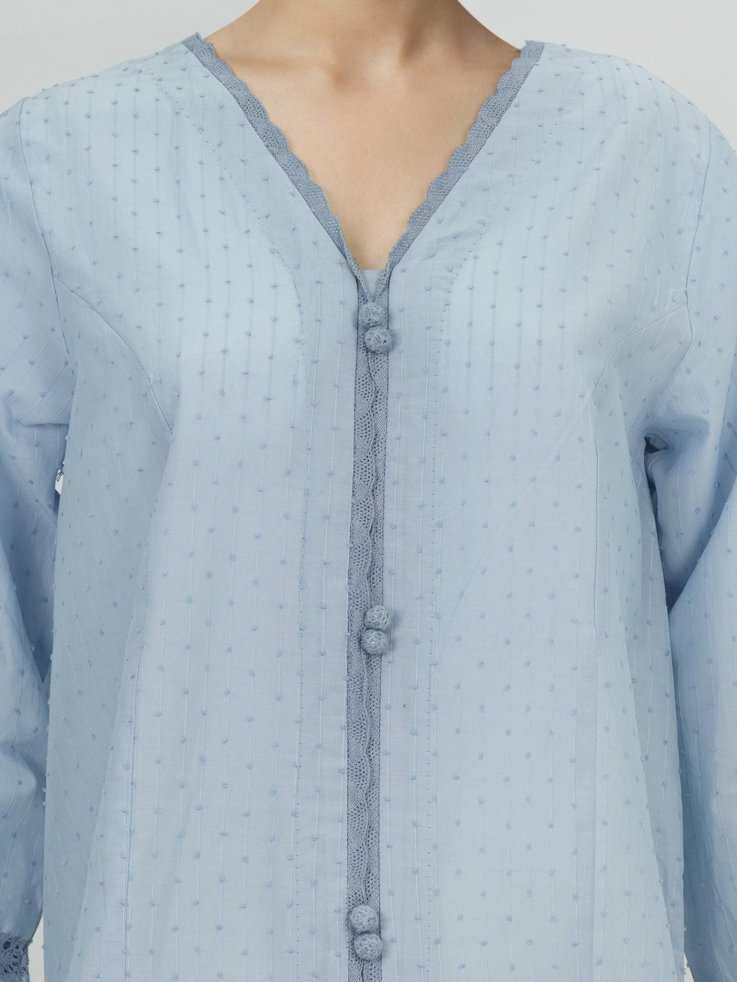Lawn Texture Shirt- Embroidered (Pret)