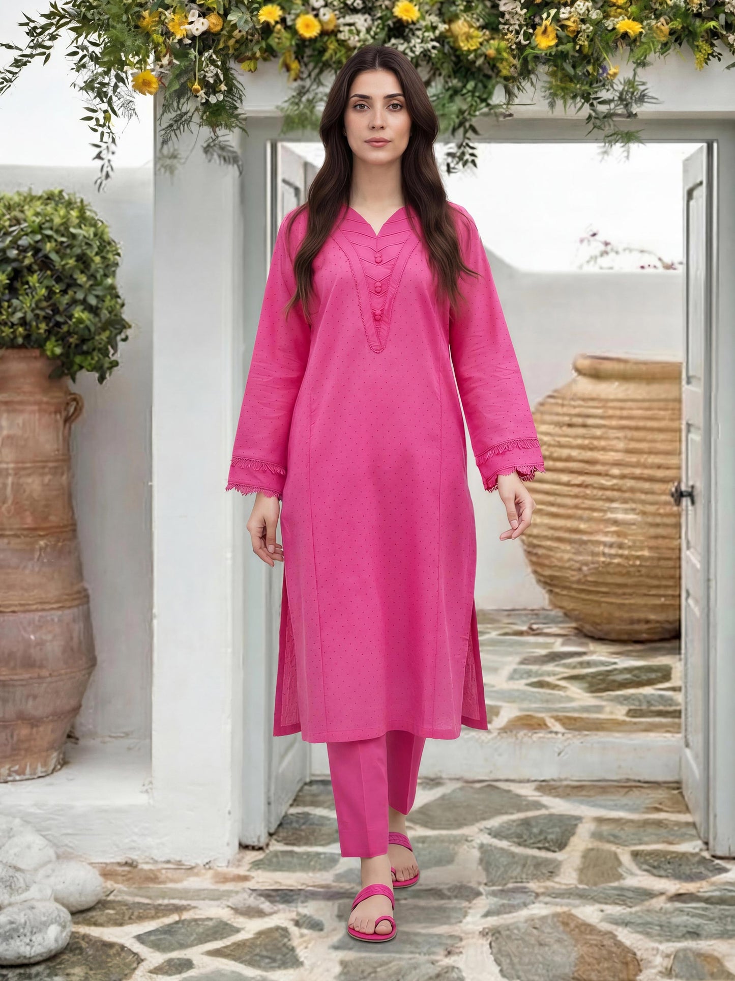 2 Piece Lawn Texture Suit (Pret)