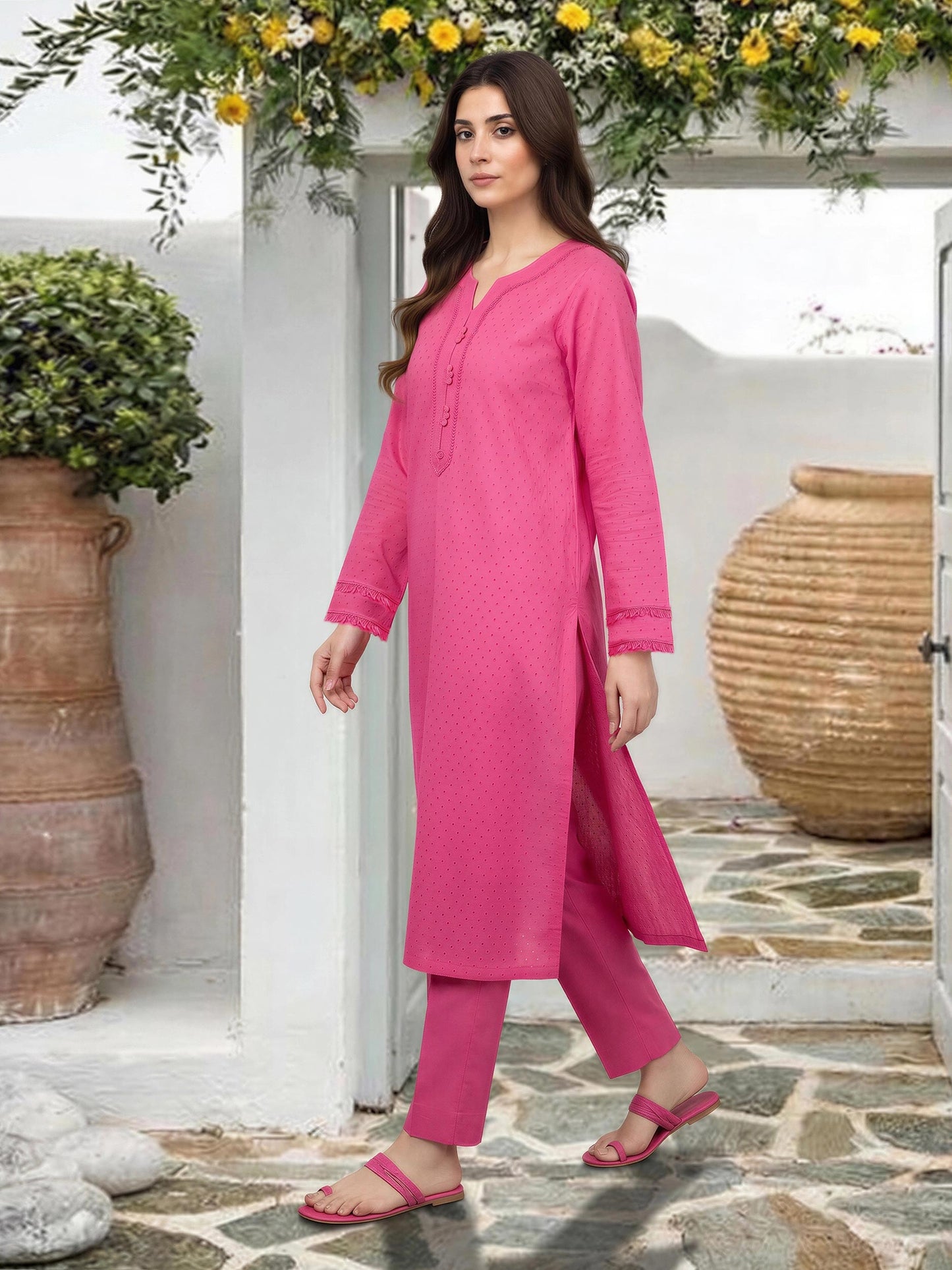 2 Piece Lawn Texture Suit (Pret)