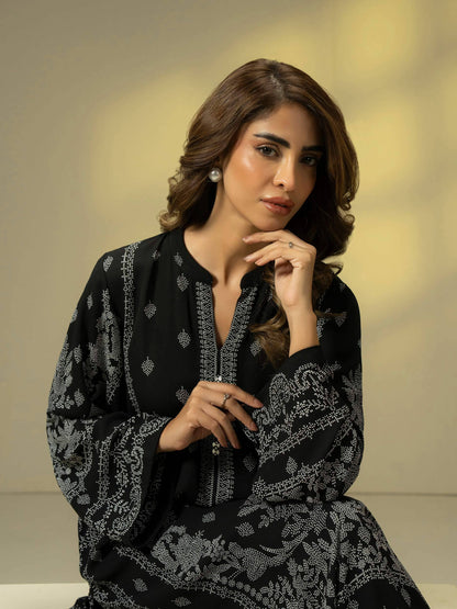 2 Piece Satin Suit-Printed (Pret)