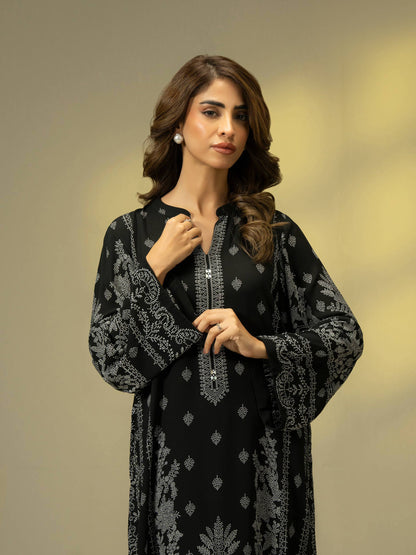 2 Piece Satin Suit-Printed (Pret)