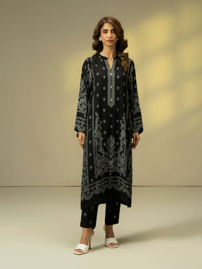 2 Piece Satin Suit-Printed (Pret)