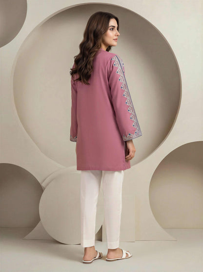 Cambric Slub Kurti- Embroidered
