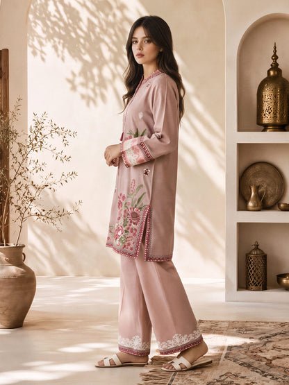 2 Piece Special Jacquard Suit -Embroidered (Pret)