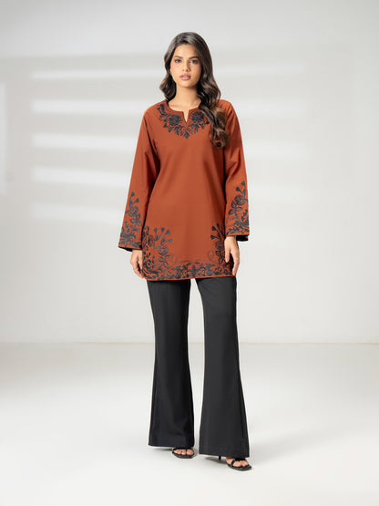 Cambric Kurti-Embroidered (Pret)