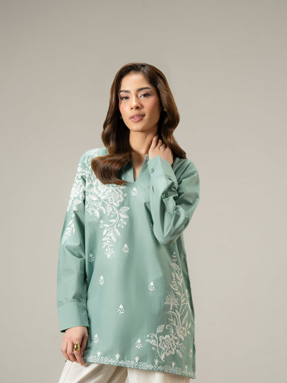 Cambric Kurti-Embroidered (Pret)