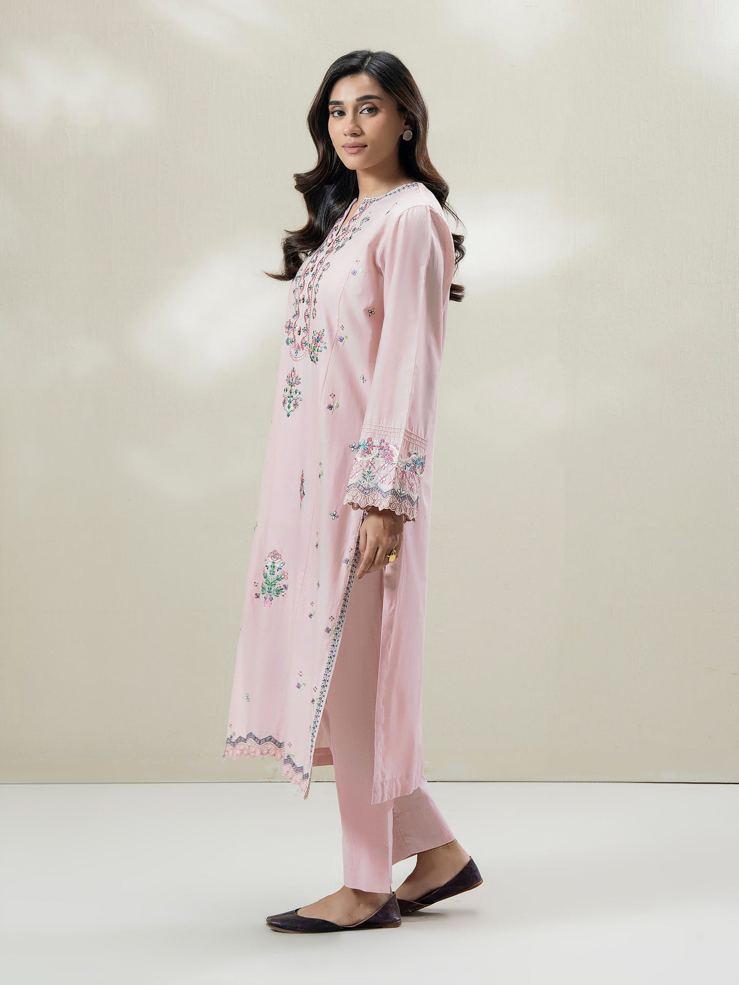 2-Piece Cambric Suit-Embroidered (Pret)
