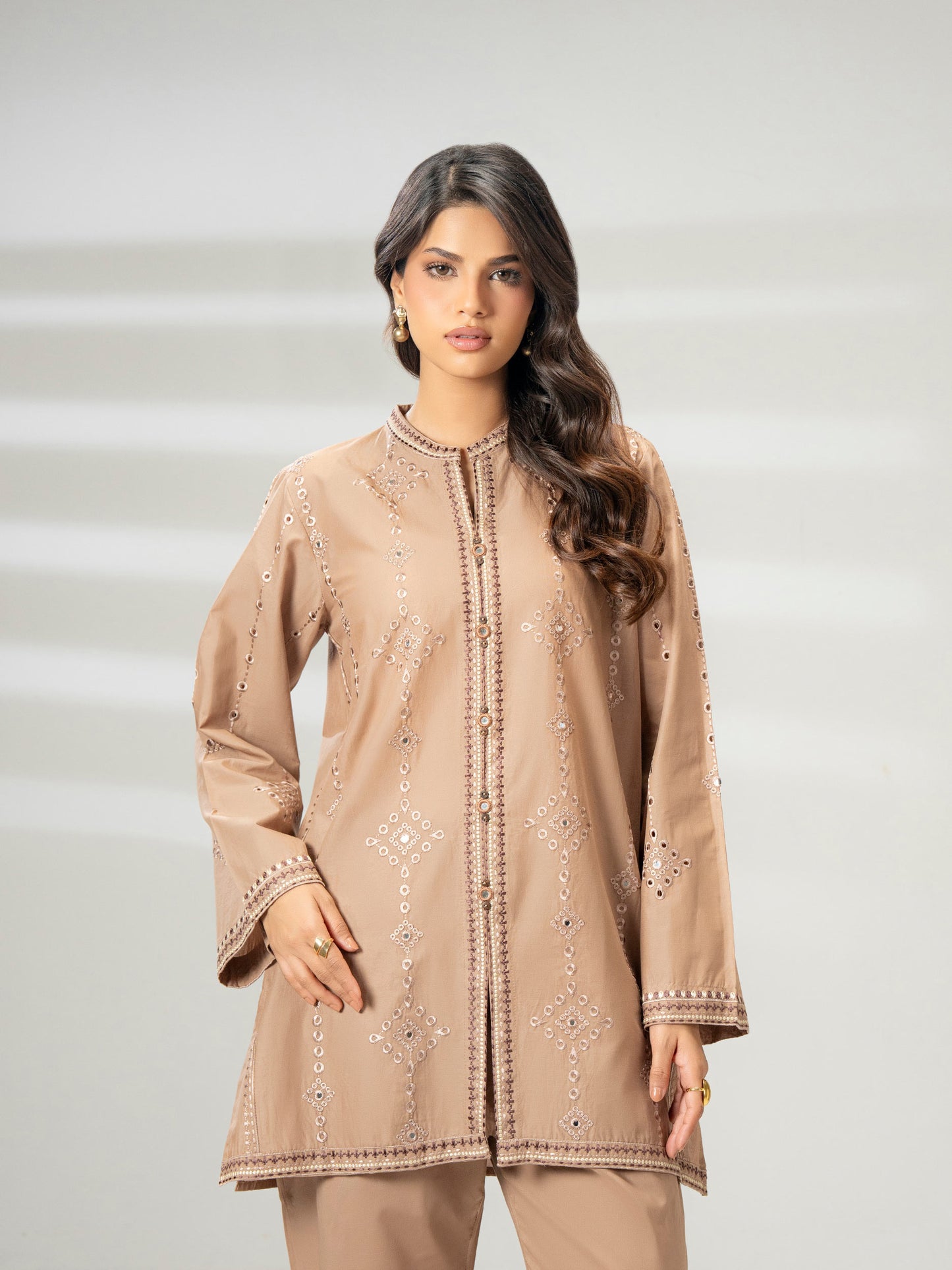 Cambric Co-ord Set- Embroidered