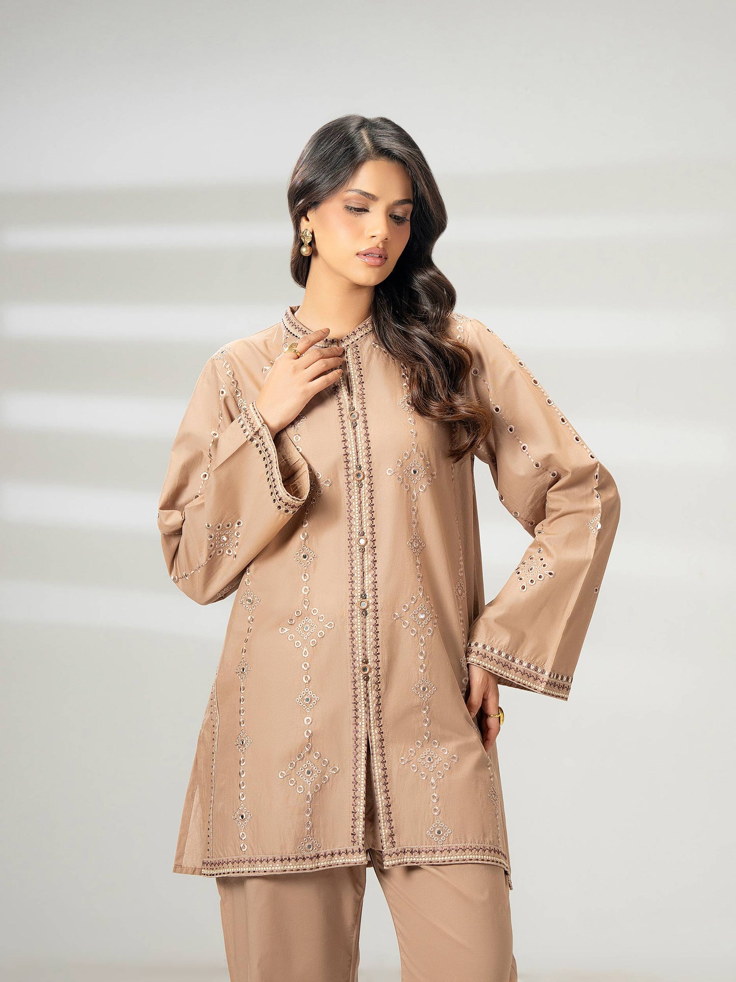 Cambric Co-ord Set- Embroidered