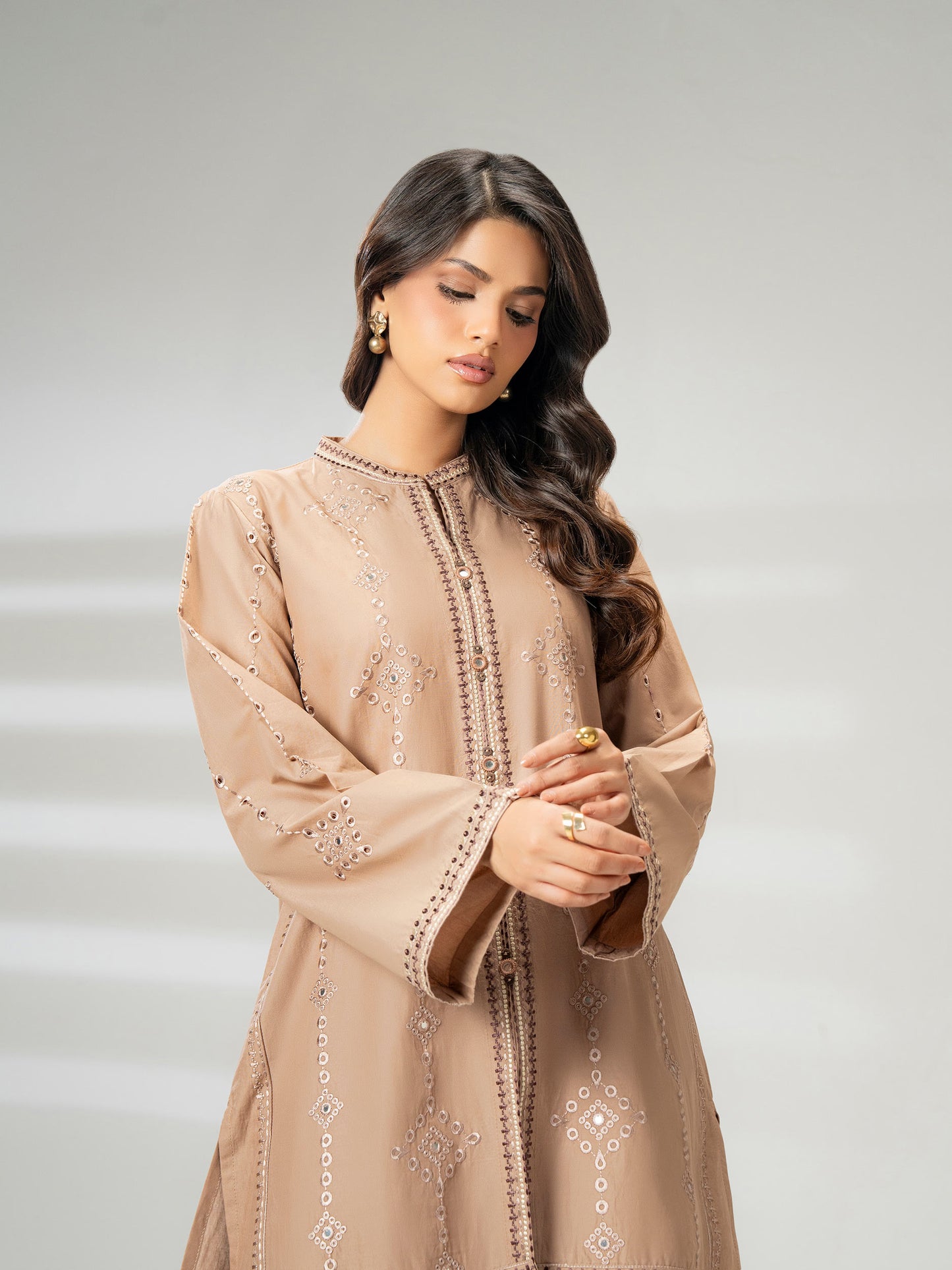 Cambric Co-ord Set- Embroidered