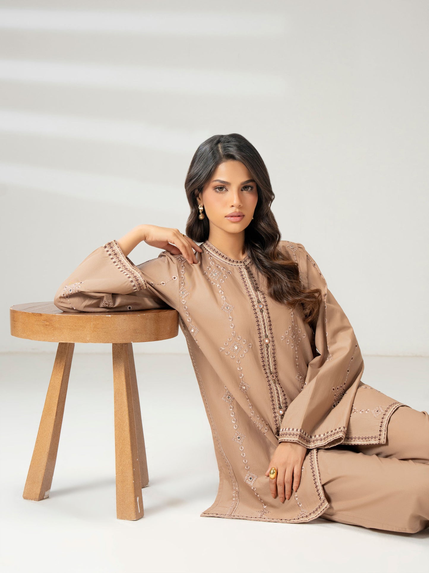 Cambric Co-ord Set- Embroidered